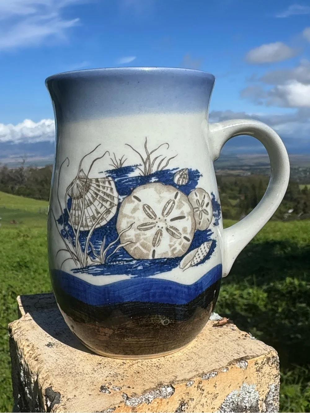 OTAGIRI JAPAN COFFEE MUg TOKI JAPAN MUG OCEAN SEA SHELLS VTG